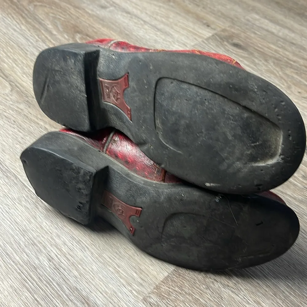 Ariat Red and Gray Cowboy Boots - Image 7