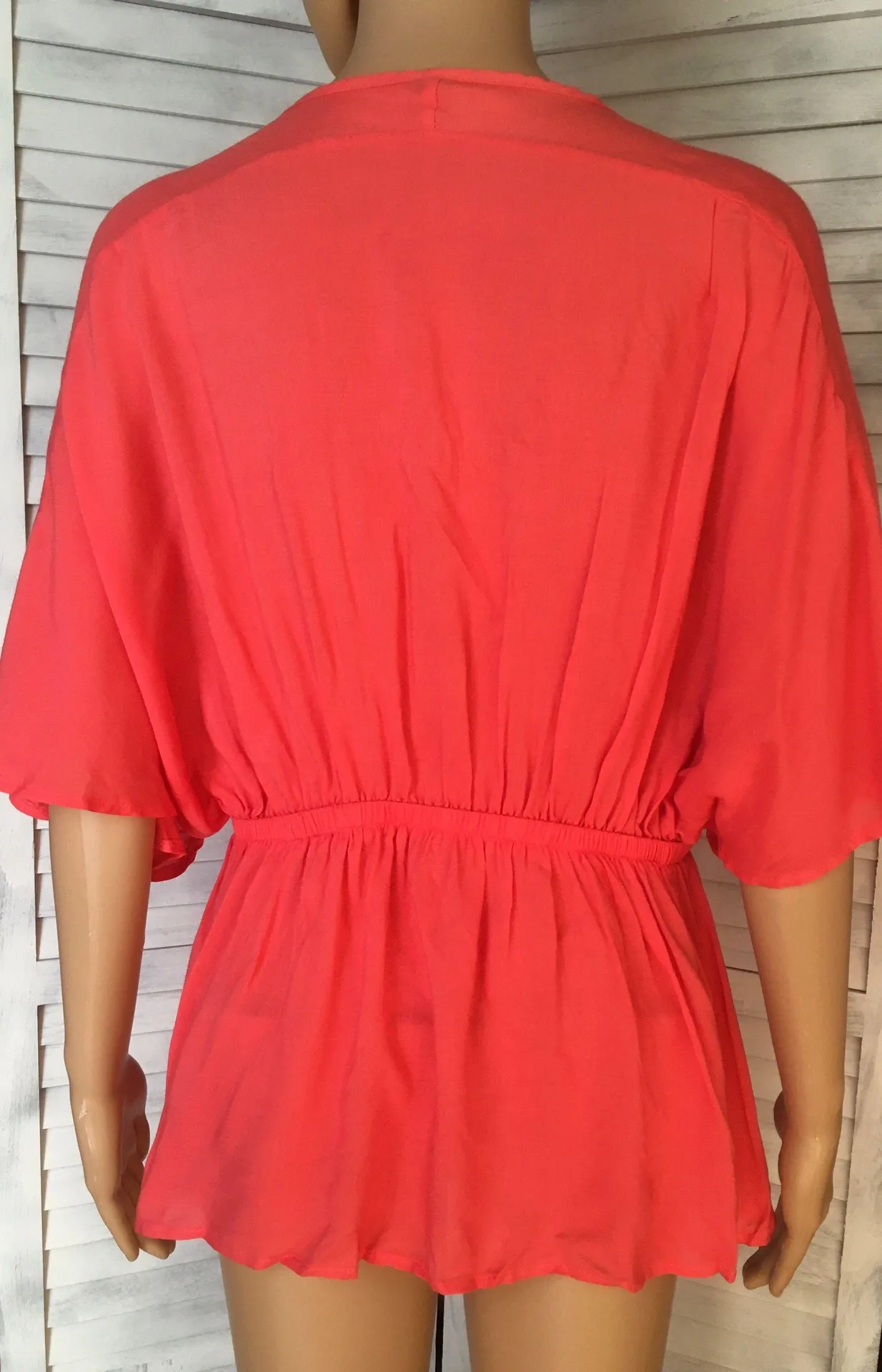 Coral Blouse, Large Pink - Image 3