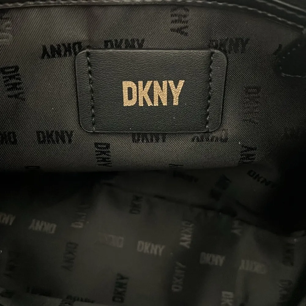 DKNY Penelope Small Flap Crossbody in Black/Gold, Retail $168 - Image 7