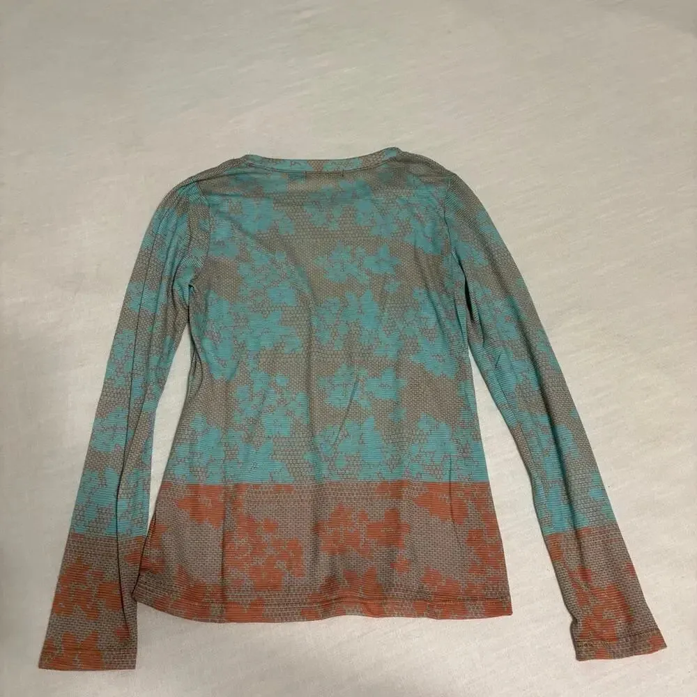 Prana long sleeve skiing layer Francie pattern shirt top XS - Image 2