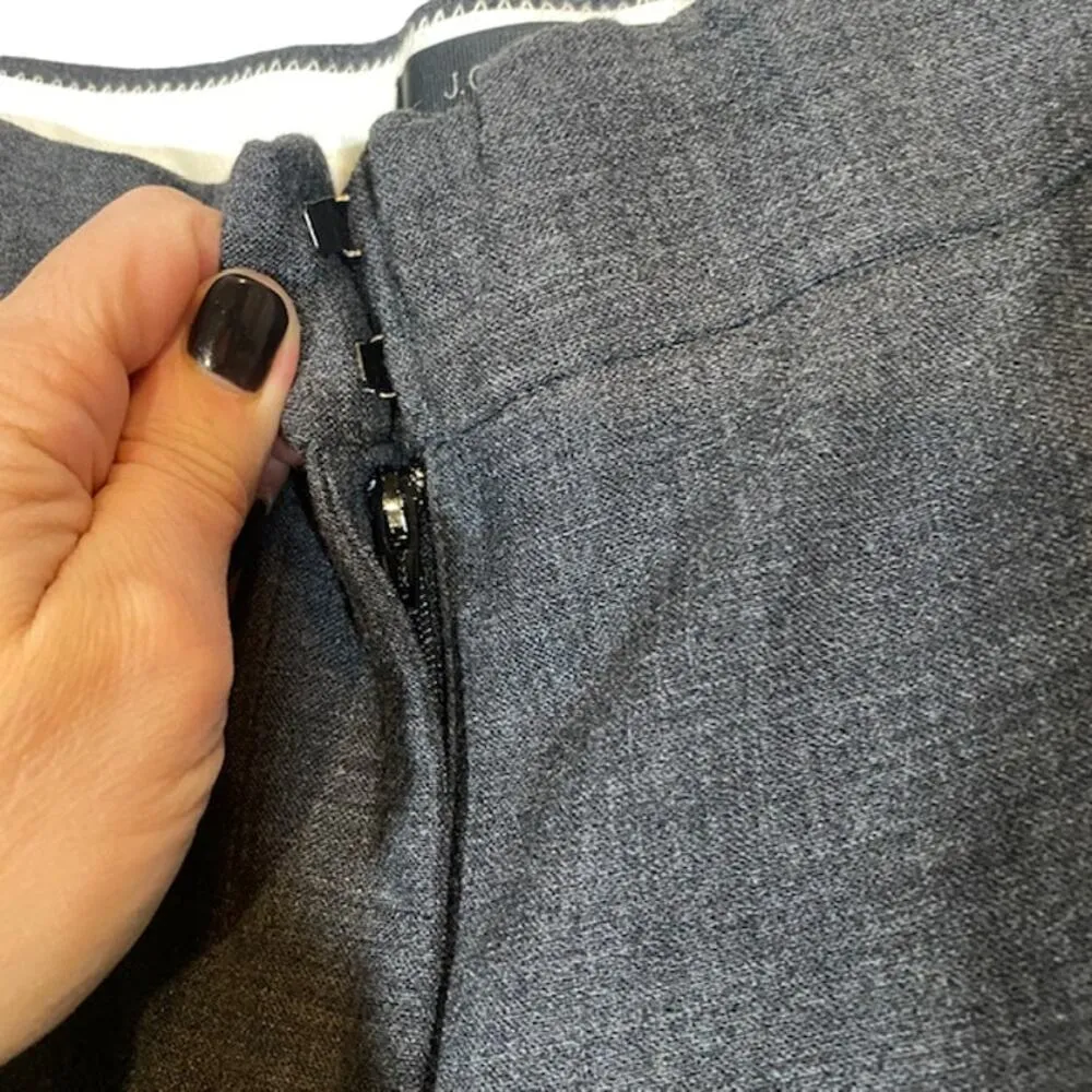 J. Crew Gray Campbell Wool Blend Slacks Office Attire Dress Pants Women Sz 2 - Image 6