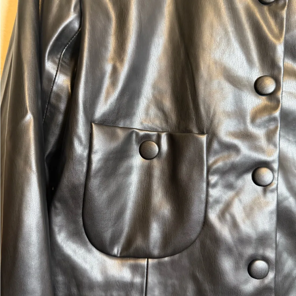 mable lita faux leather jacket Black - Image 5