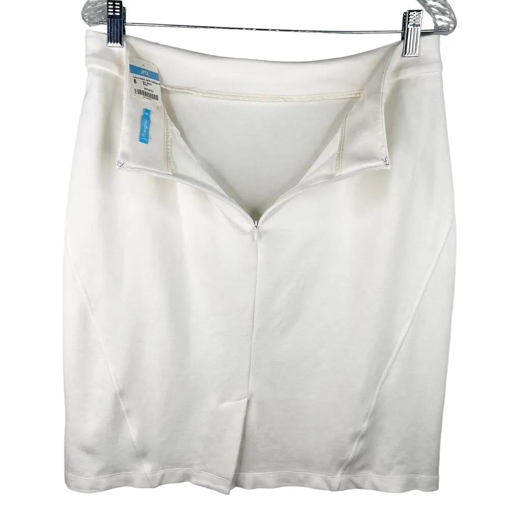 J McLaughlin Leslie Pencil Skirt 8 Off White Stretch New - Image 4