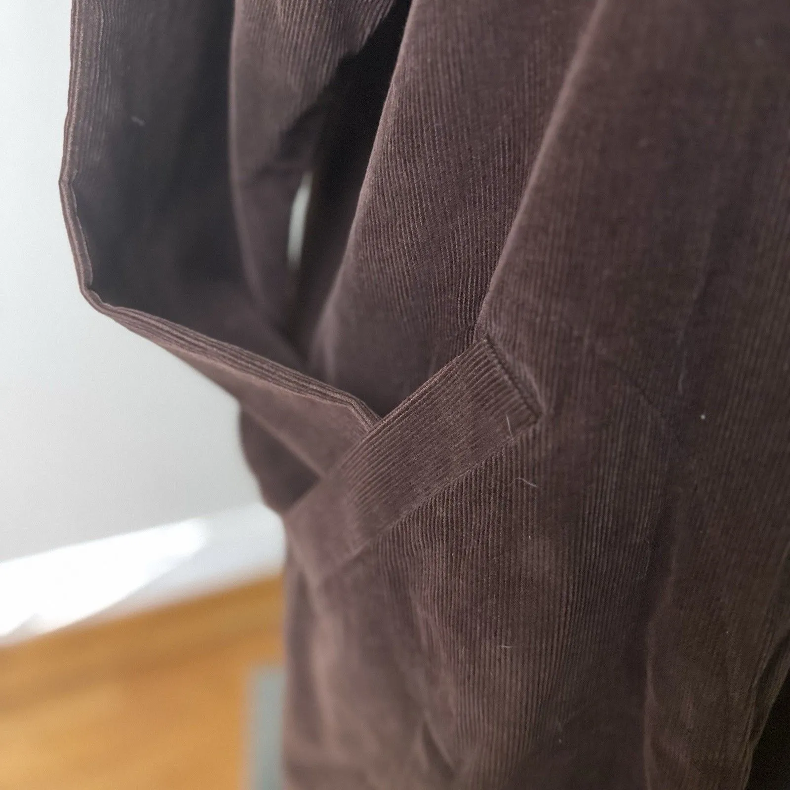 Appleseeds Women’s VTG Corduroy Shirt Petite Dark Academia Preppy Brown 12P - Image 12