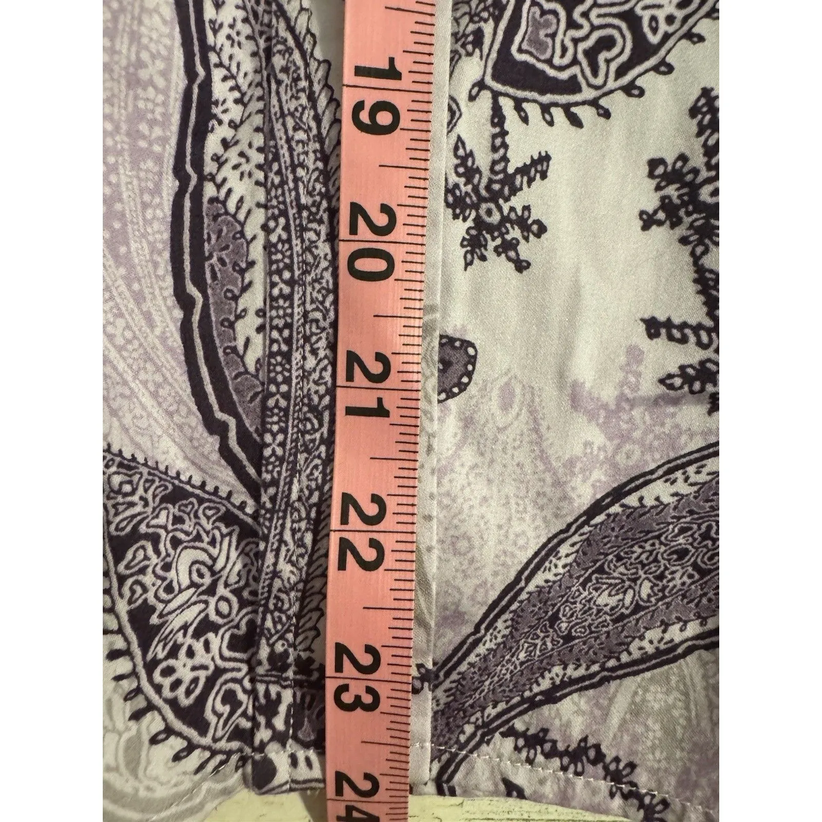 Jones New York Signature Purple Paisley Shirt Button Up Top 100% Cotton Lady XL - Image 7