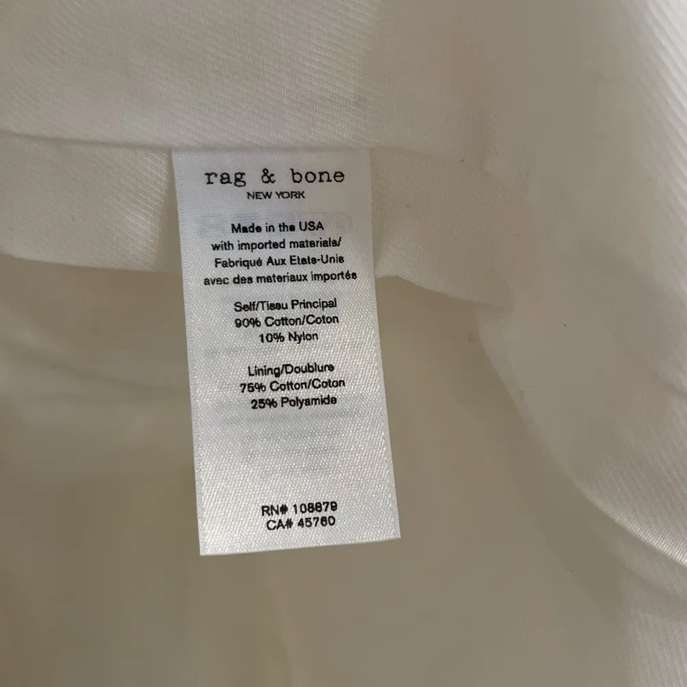 Rag & Bone White Cotton Blend Blazer 12 - Image 7