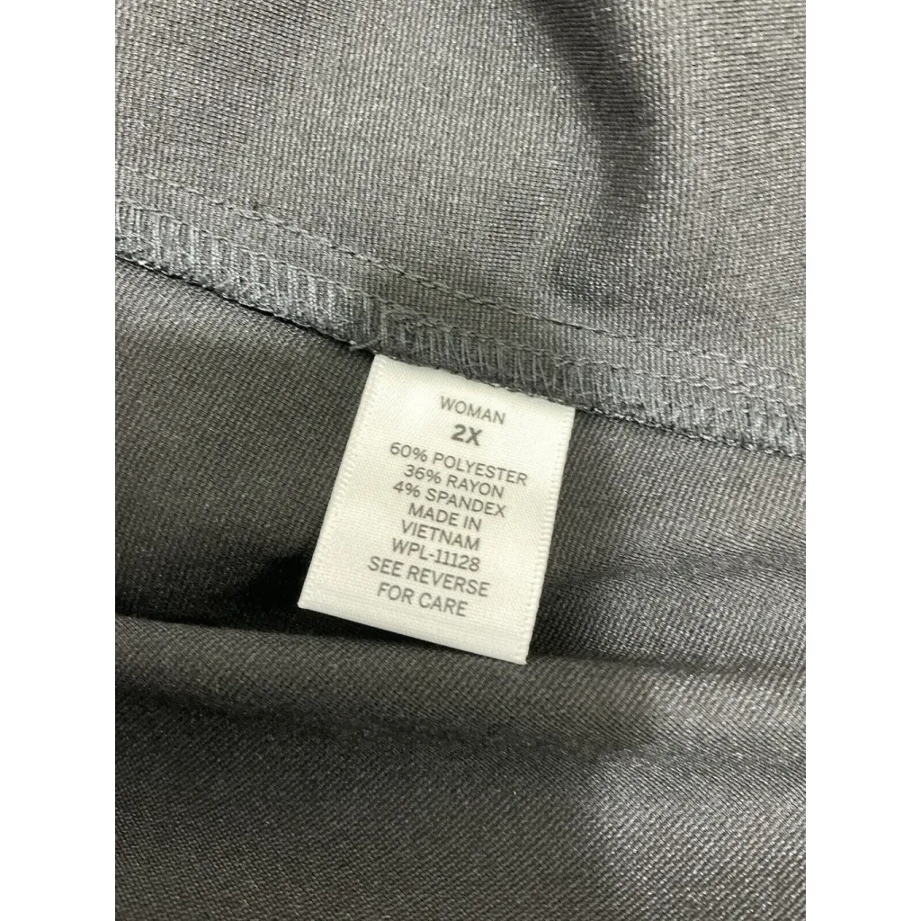 Womans Dress Barn Open Front Long Sleeve Gray Red Blazer 2x NWT - Image 4