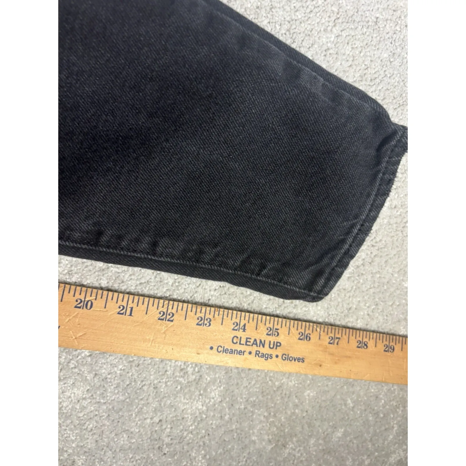 Levi's High Waisted Mom Jeans Womens 26 Black Distressed 100% Cotton Dark‎ Wash - Image 10