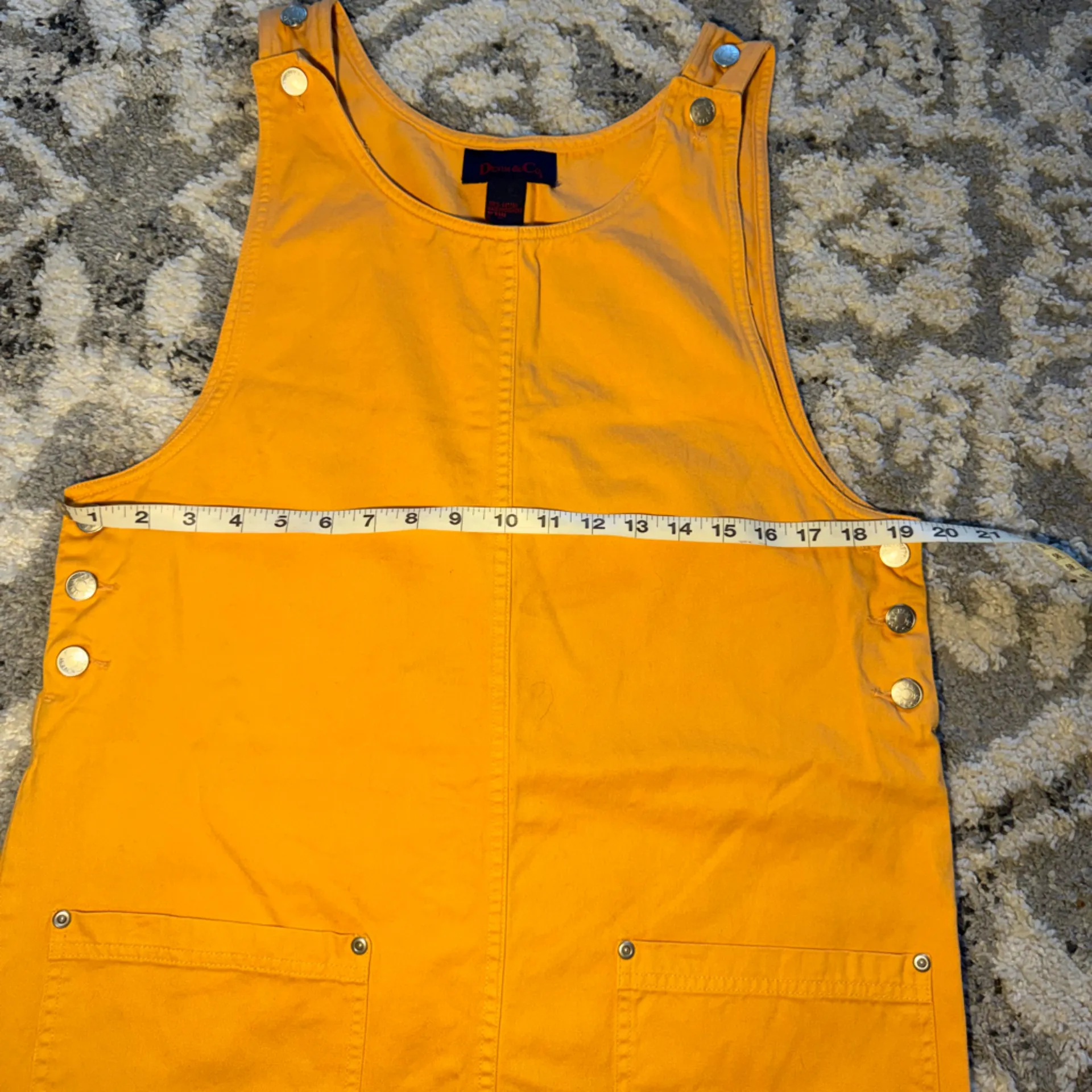 Boho Cottagecore Orange Yellow Overall Dress 🔹 - Image 4