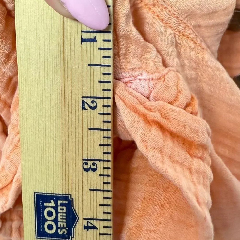 Anthropologie Pilcro Women’s Gauze Micro Overalls Peach Summer Beach US 2 New - Image 12