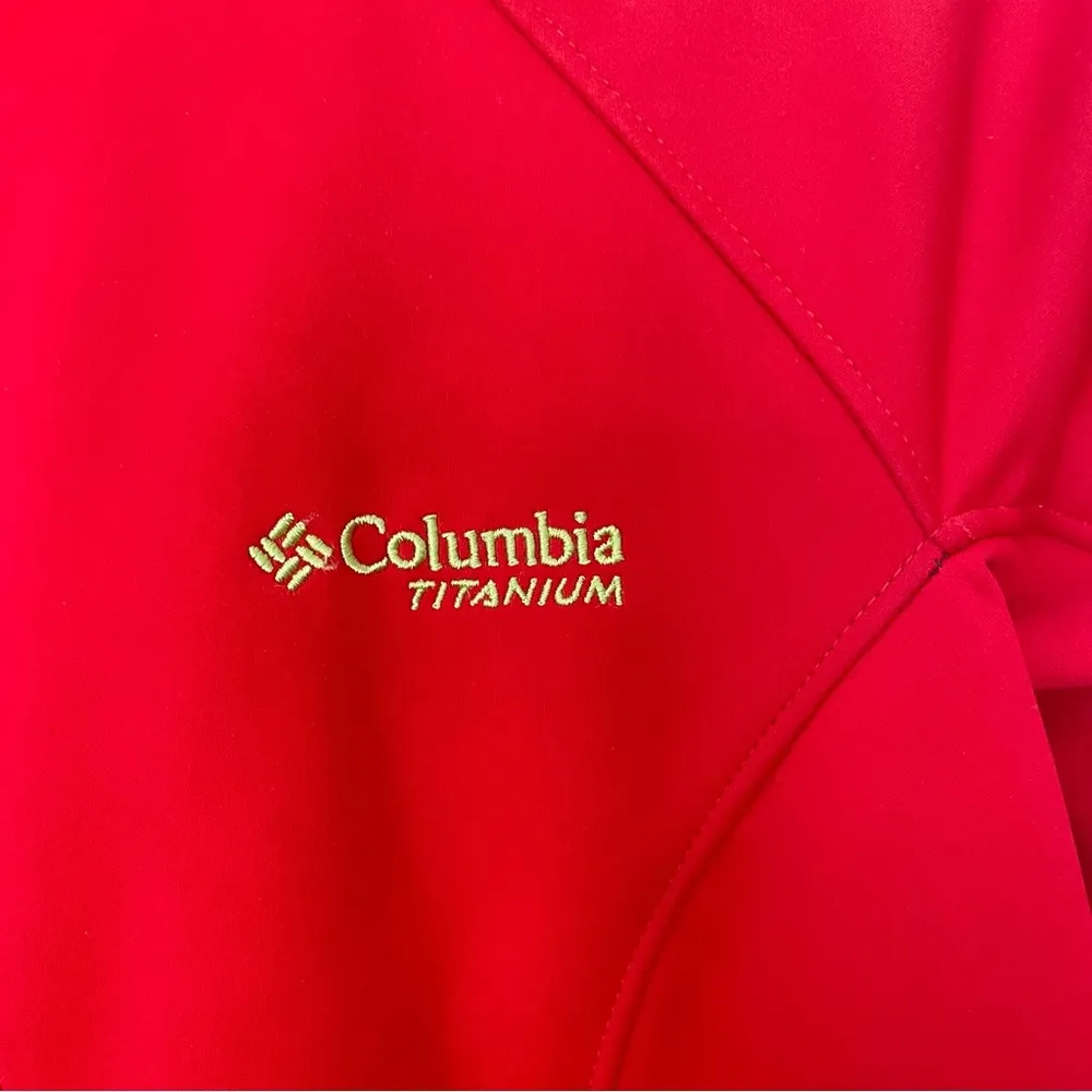 Columbia Titanium Omni-Heat Hooded Outdoor Red/Yellow Jacket Size Small - Image 7