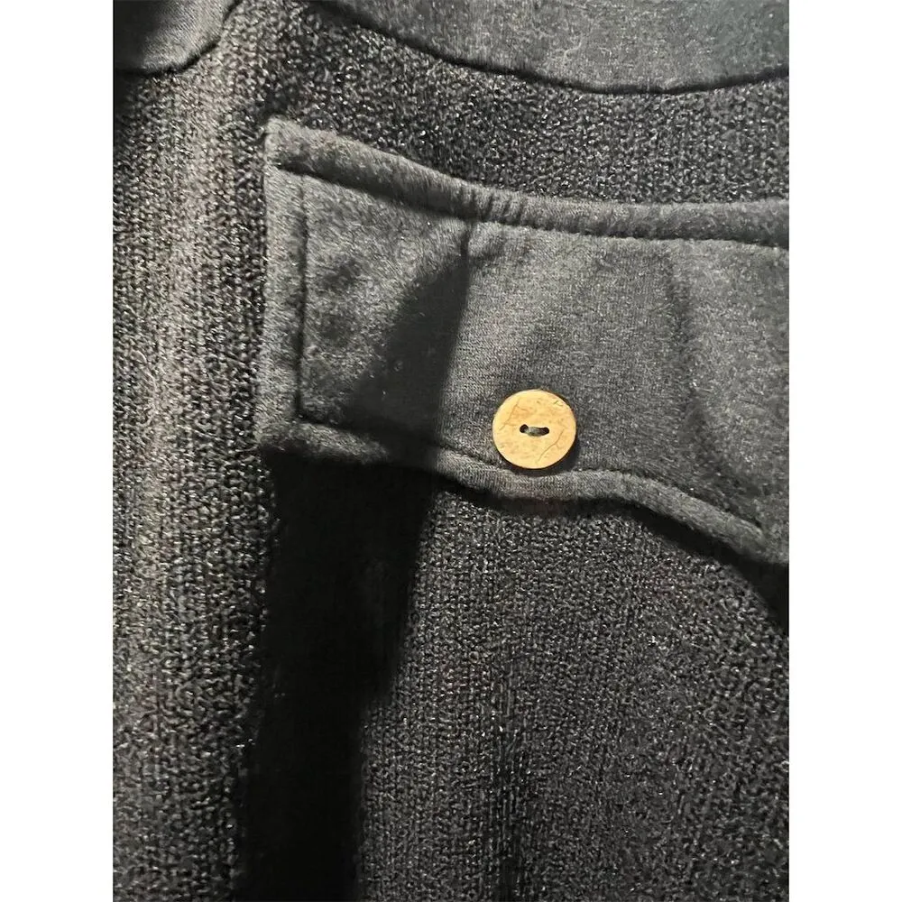 aEldridge Women's Black Oversized Shacket 1XL Button - Image 5