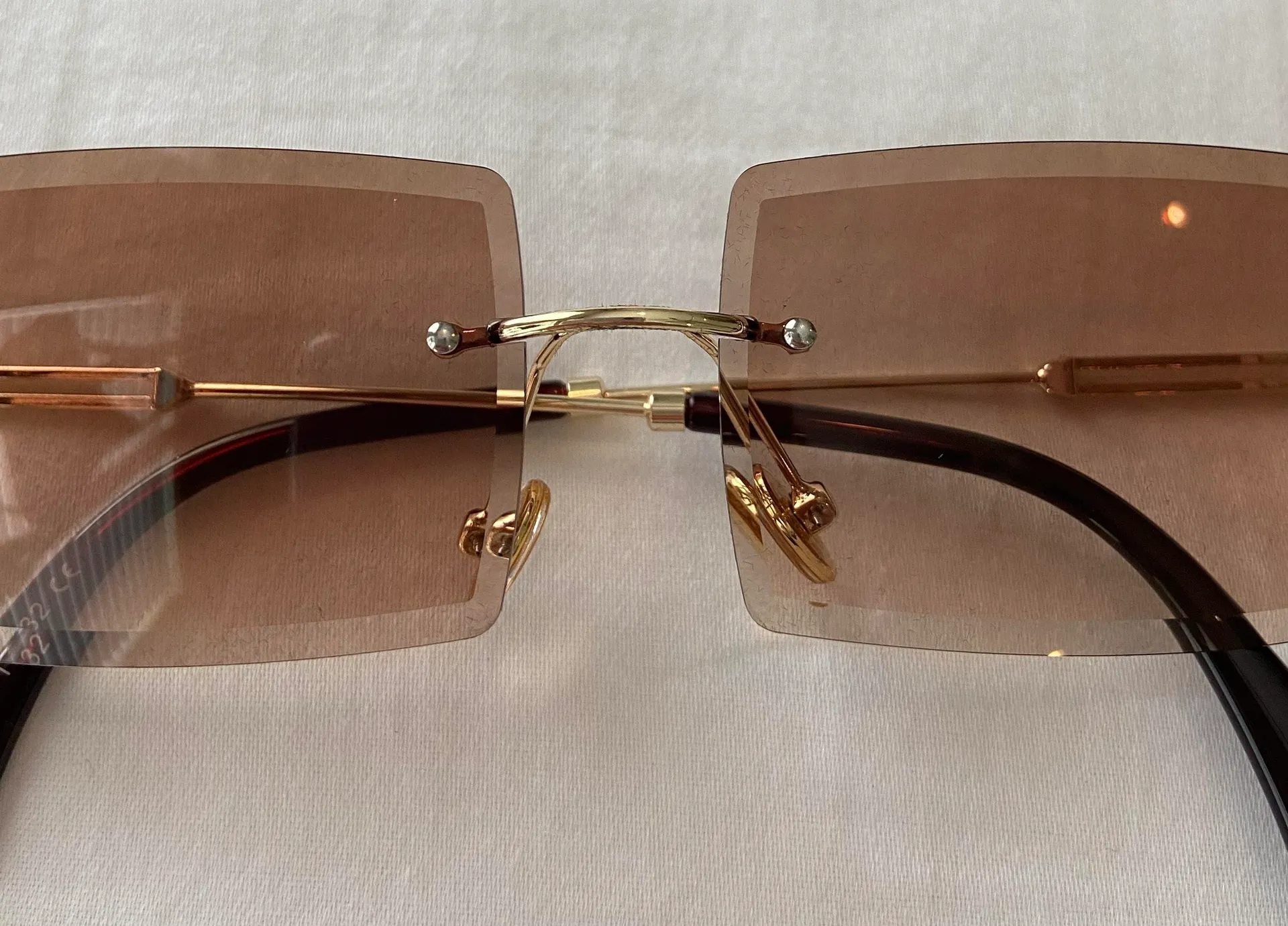 Rectangle Sunglasses Brown - Image 4