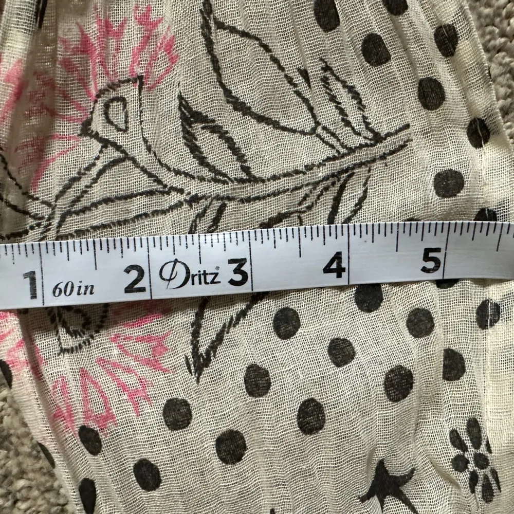 Free People Reusable Tote Bag Pink Floral Woven Cotton Boho Granola Vegan - Image 5