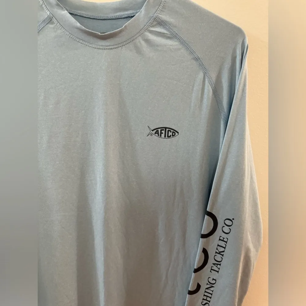 Pacific&Co Pre-Owned SM American Fishing Tackle  Blue Long Sleeve Shirt - Image 2