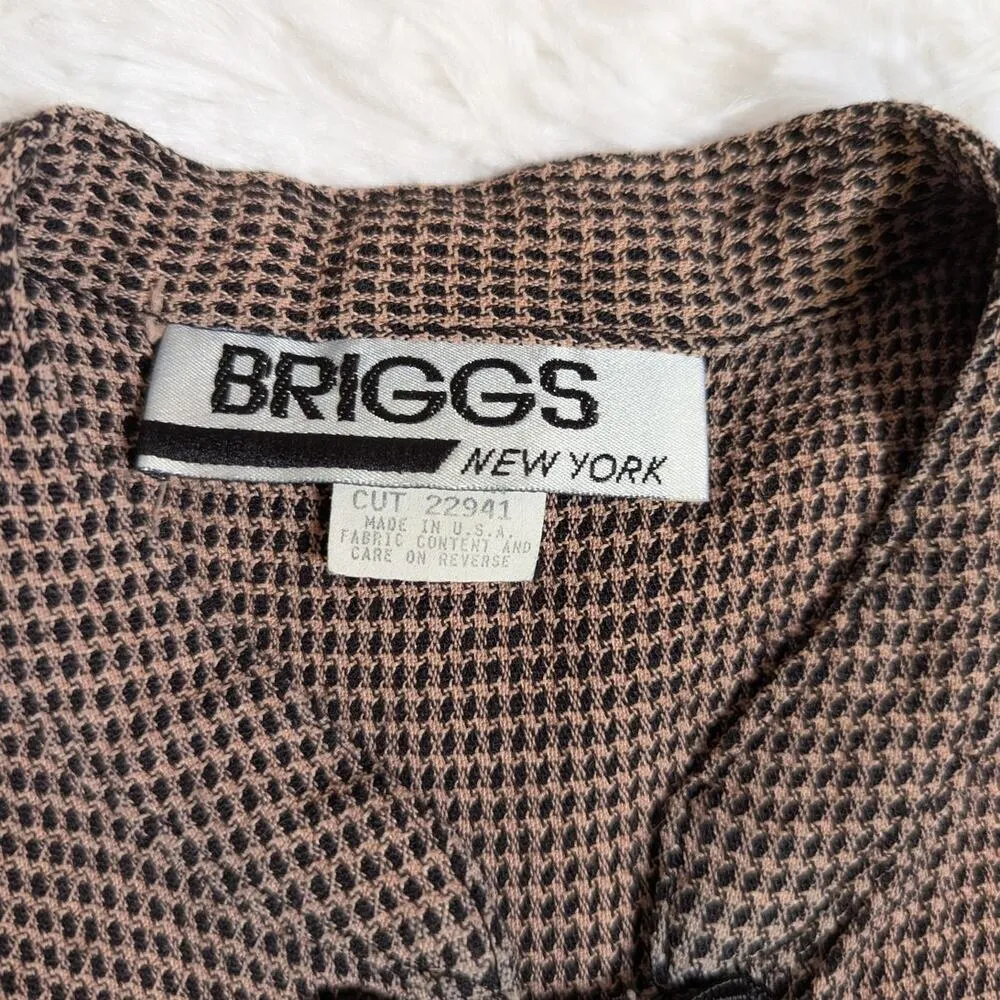 90s Vintage Sleeveless High Neck Top Black and Pink Small Briggs New York - Image 5