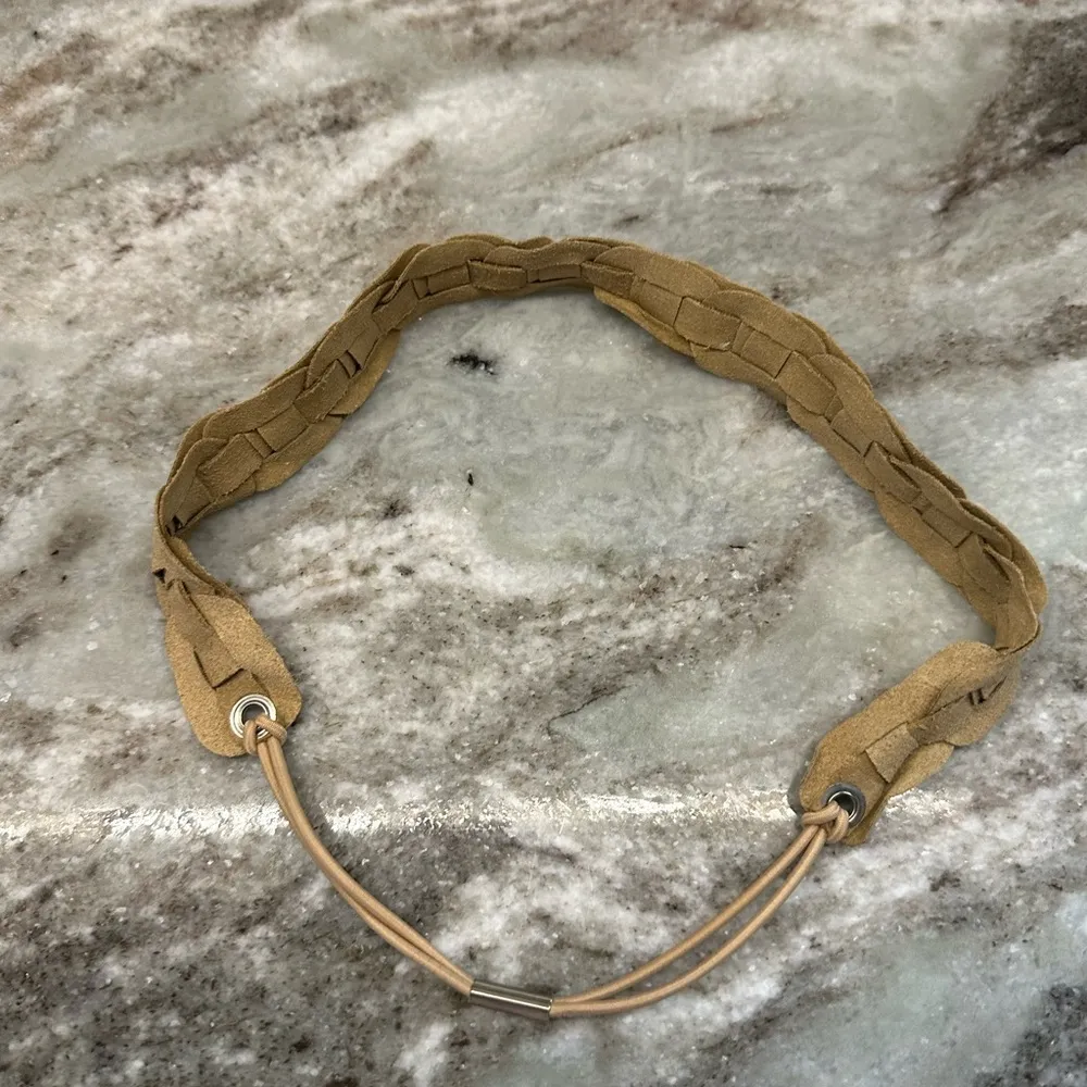 Old Navy  Tan suede woven headband - Image 4