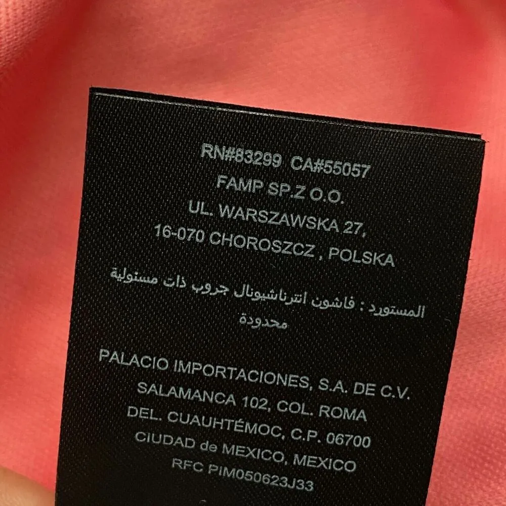 Bebe Peach White Asymmetrical Lace Hem Sleeveless Dress Cocktail Party size 4 - Image 7