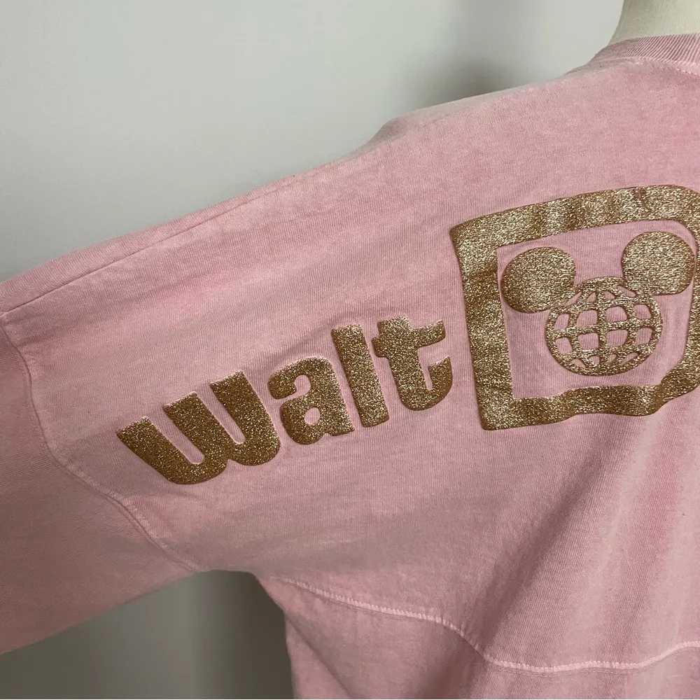 World Shirt Spirit Jersey Long Sleeve Graphic Logo Acid Washed Pink Gold - Image 8