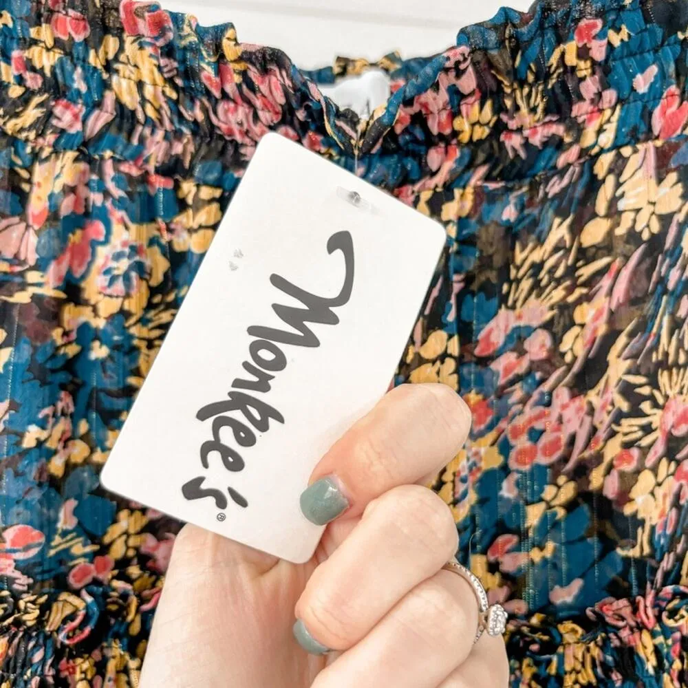 NEW MISA Los Angeles Marion Skirt Abstract Floral - Image 7