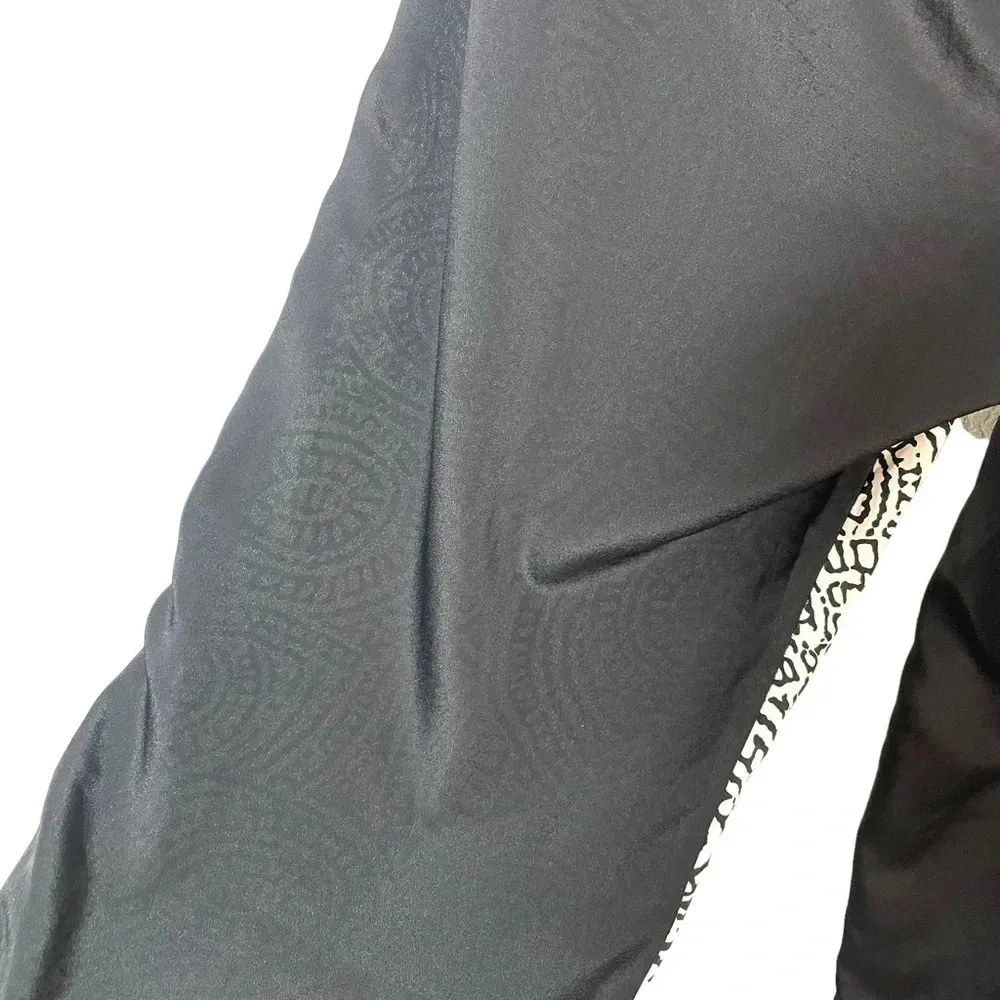 Philosophy Women’s Paisley Color Block Semi-Sheer Joggers in Black/White Size L - Image 9