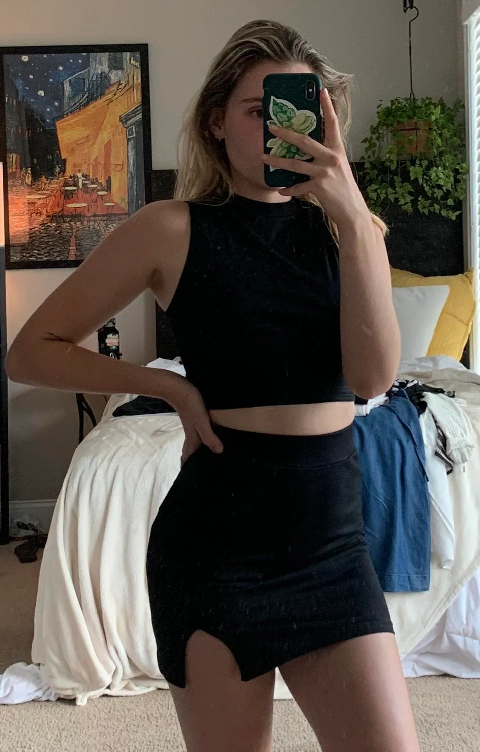 SheIn Black Slit Skirt - Image 2