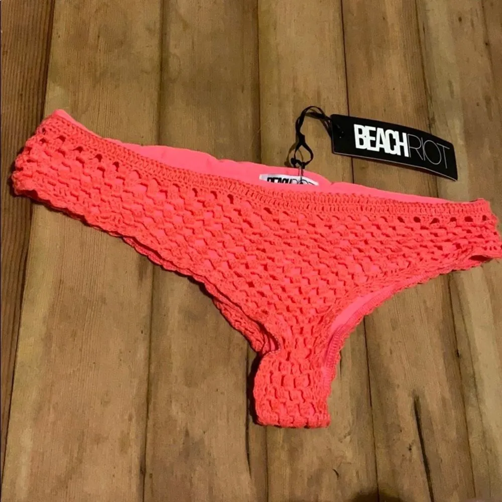 Beach Riot Crochet‎ Bikini Bottom Watermelon nwt - Image 4