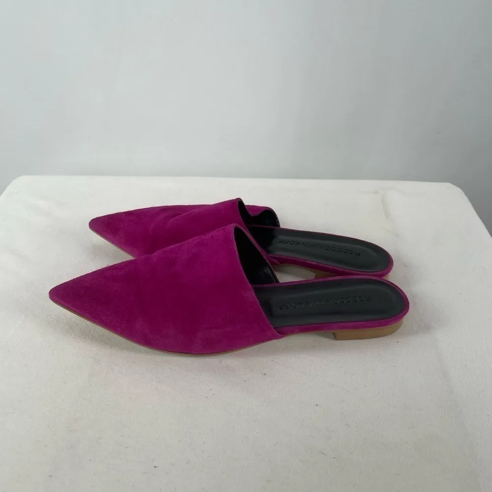Rebecca Minkoff Sara Suede Pointed Toe Mules in Fuchsia‎ Size 7 or 38 - Image 5
