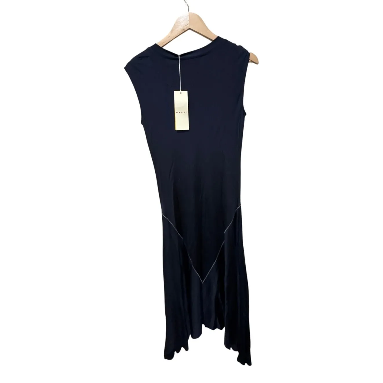 MARNI FLUID JERSEY MIDI DRESSES‎ Size 2 New with Tags Blue - Image 8
