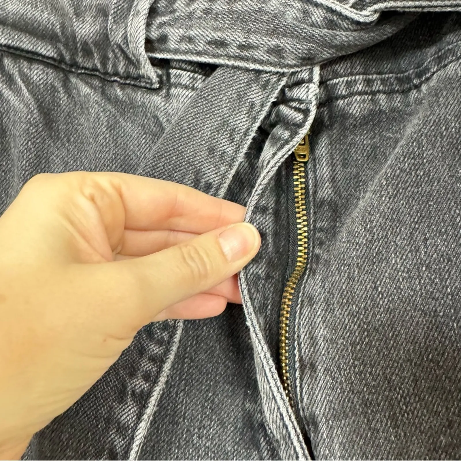 & Other Stories Black High Waisted Jeans Womens 10 Paperbag Belted Straight - Image 3