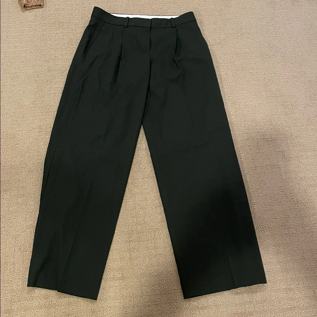 Theory Bottle Green Wool Pants - Image 5