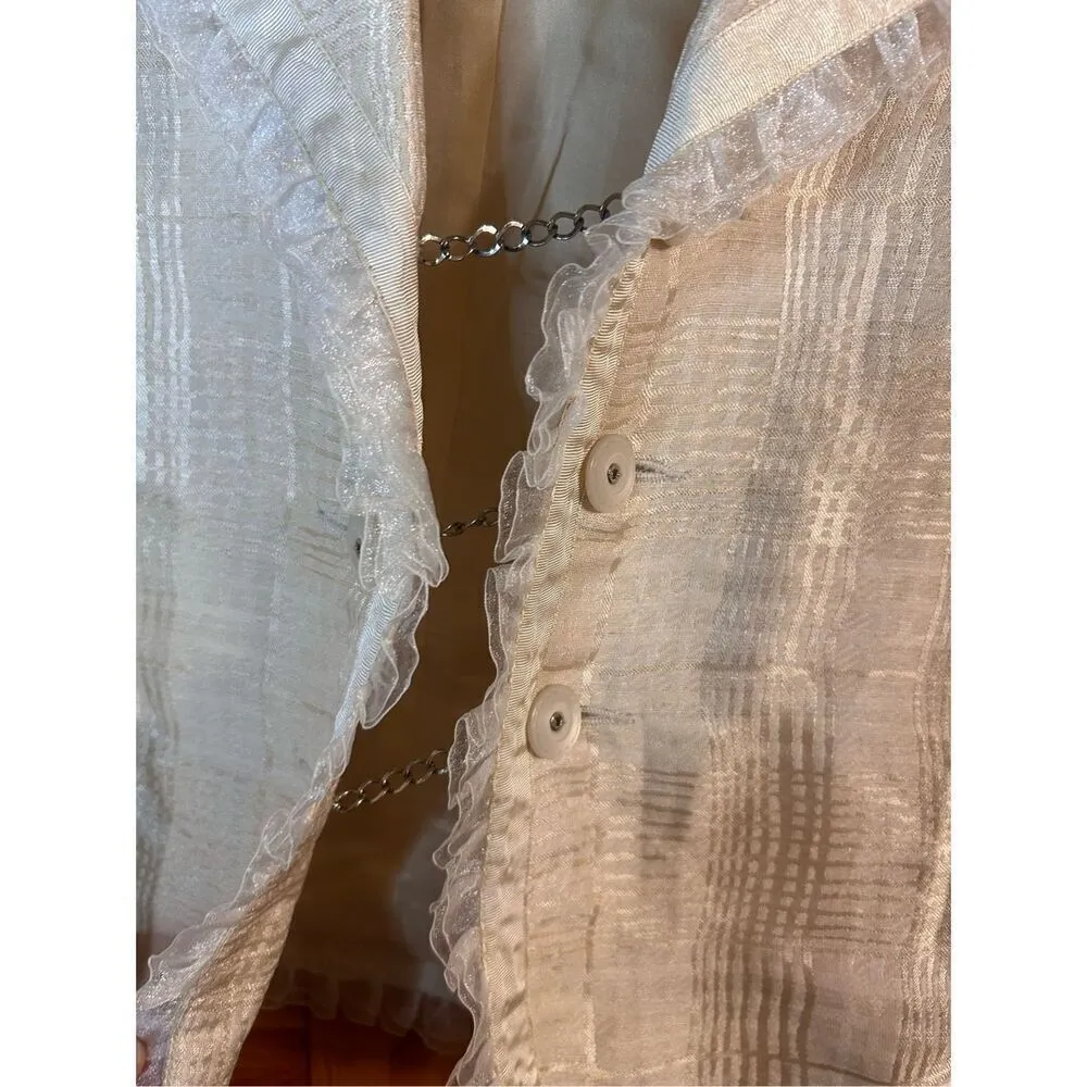 Spiegel pail yellow Button Up Coat Jacket Blazer Size 8 (4503) - Image 3