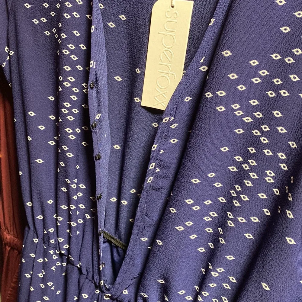 Superfoxx Blue Long Sleeve Jumpsuit - Image 5