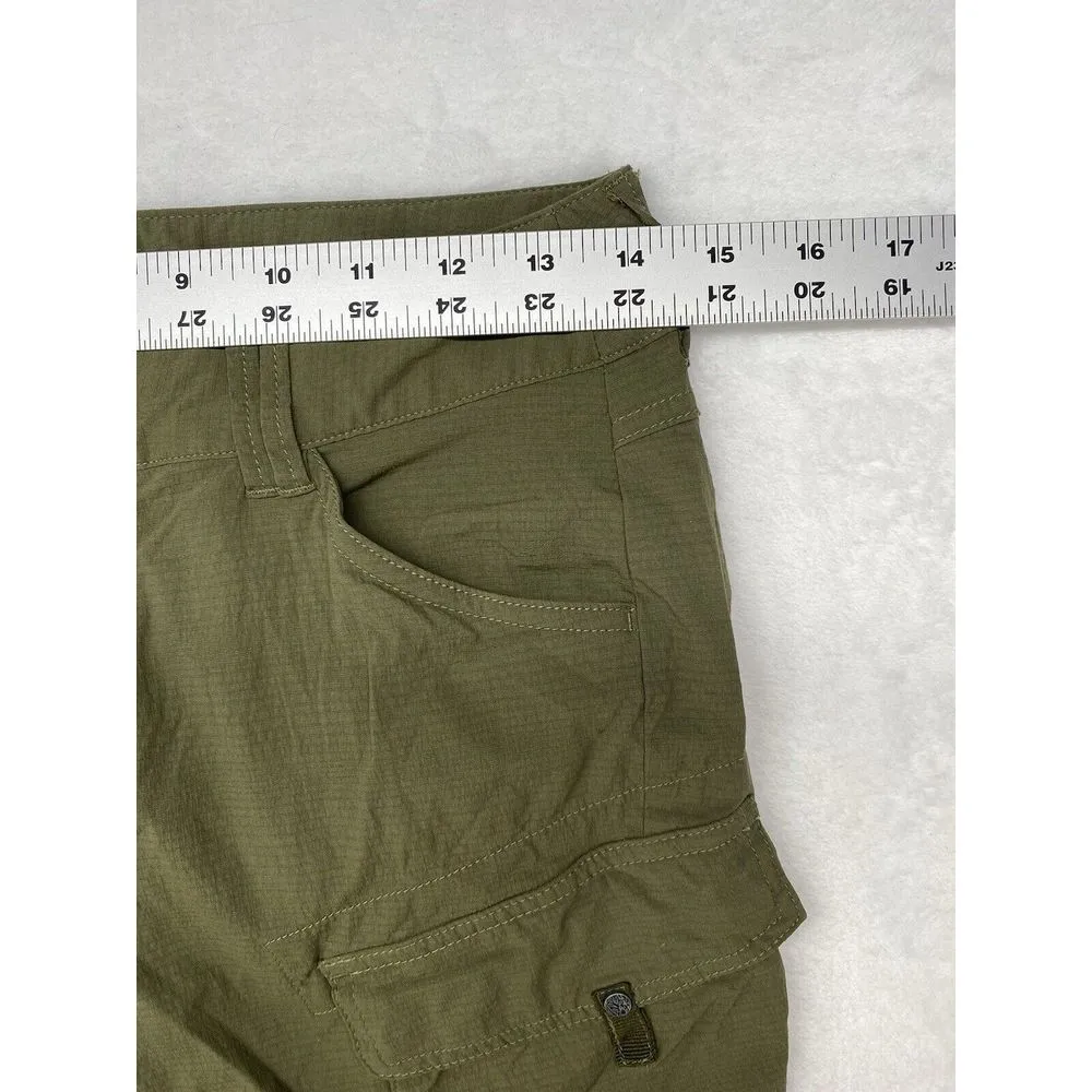 Prana Pants Womens Sz 2 Sage Convertible‎ Hiking Pants Olive Green - Image 2