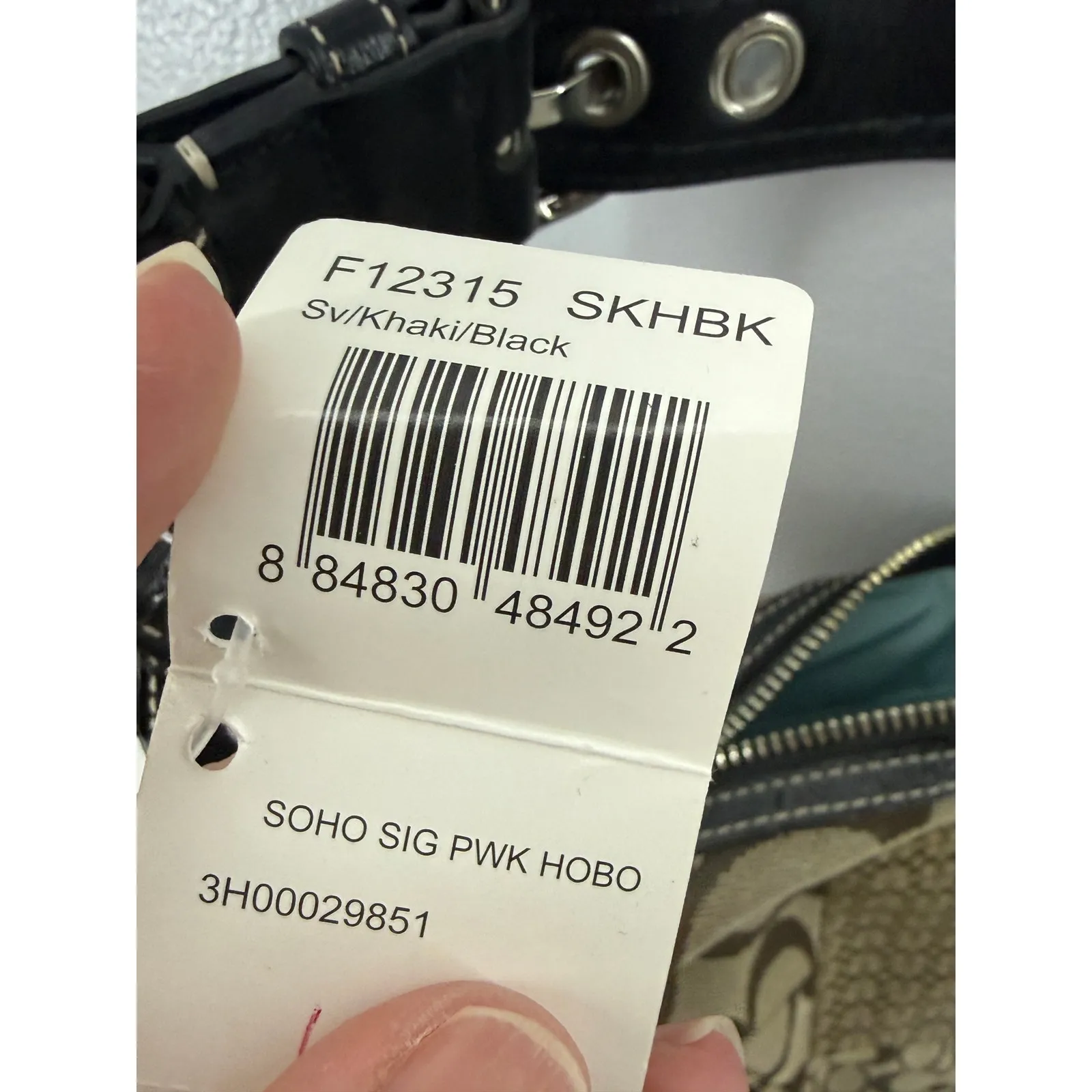 COACH Soho Patchwork Signature Canvas Shoulder Bag F12315 Purse Gold Brown Y2K - Image 7