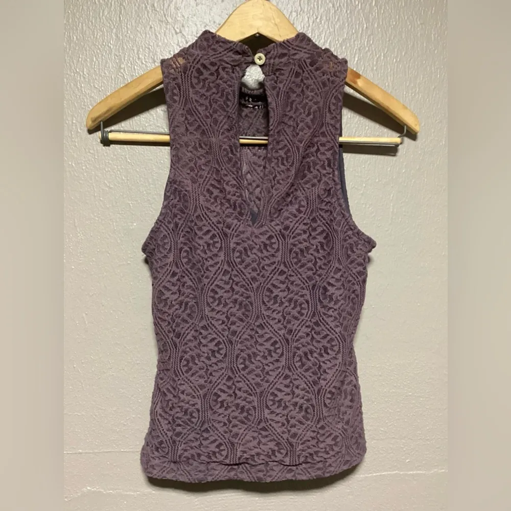 BKE Purple Embellished Fitted Tank Top - Image 2