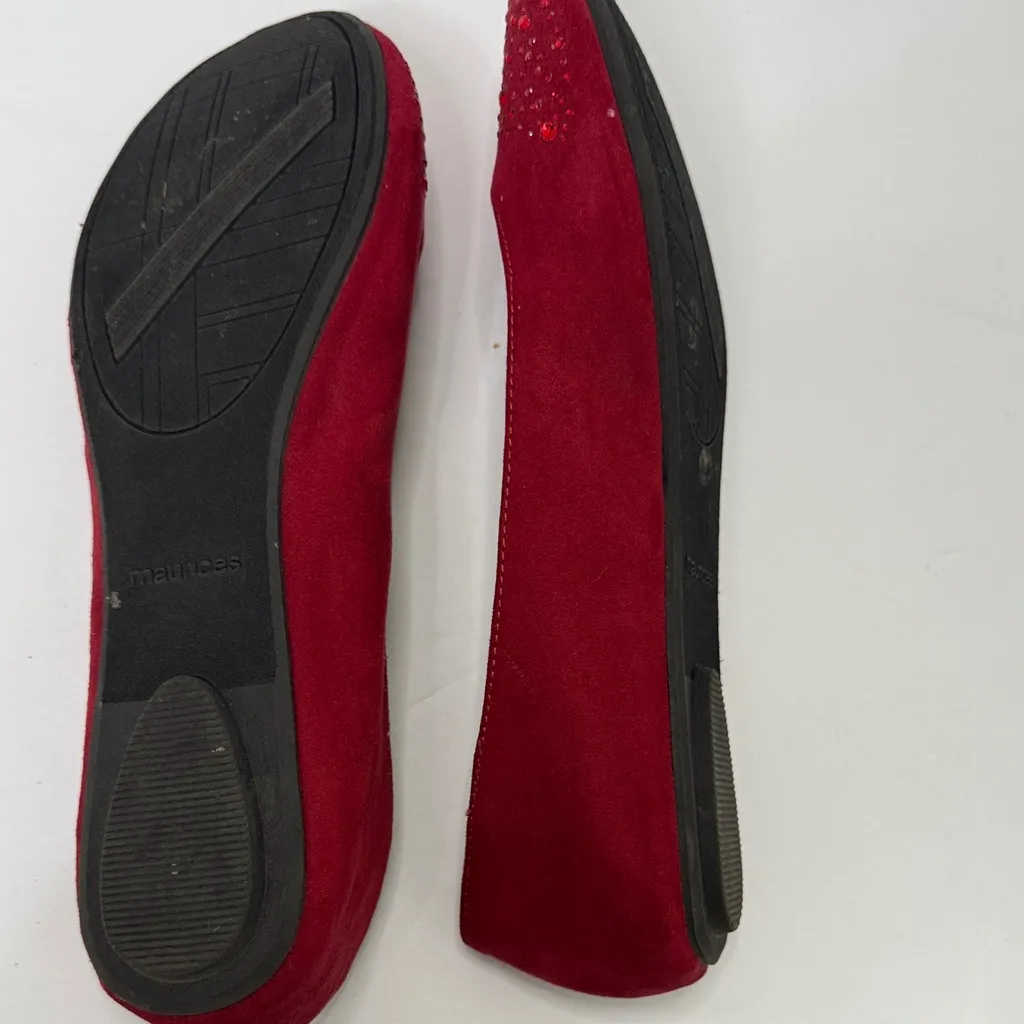 Maurices Sparkling Red Flats - Image 6