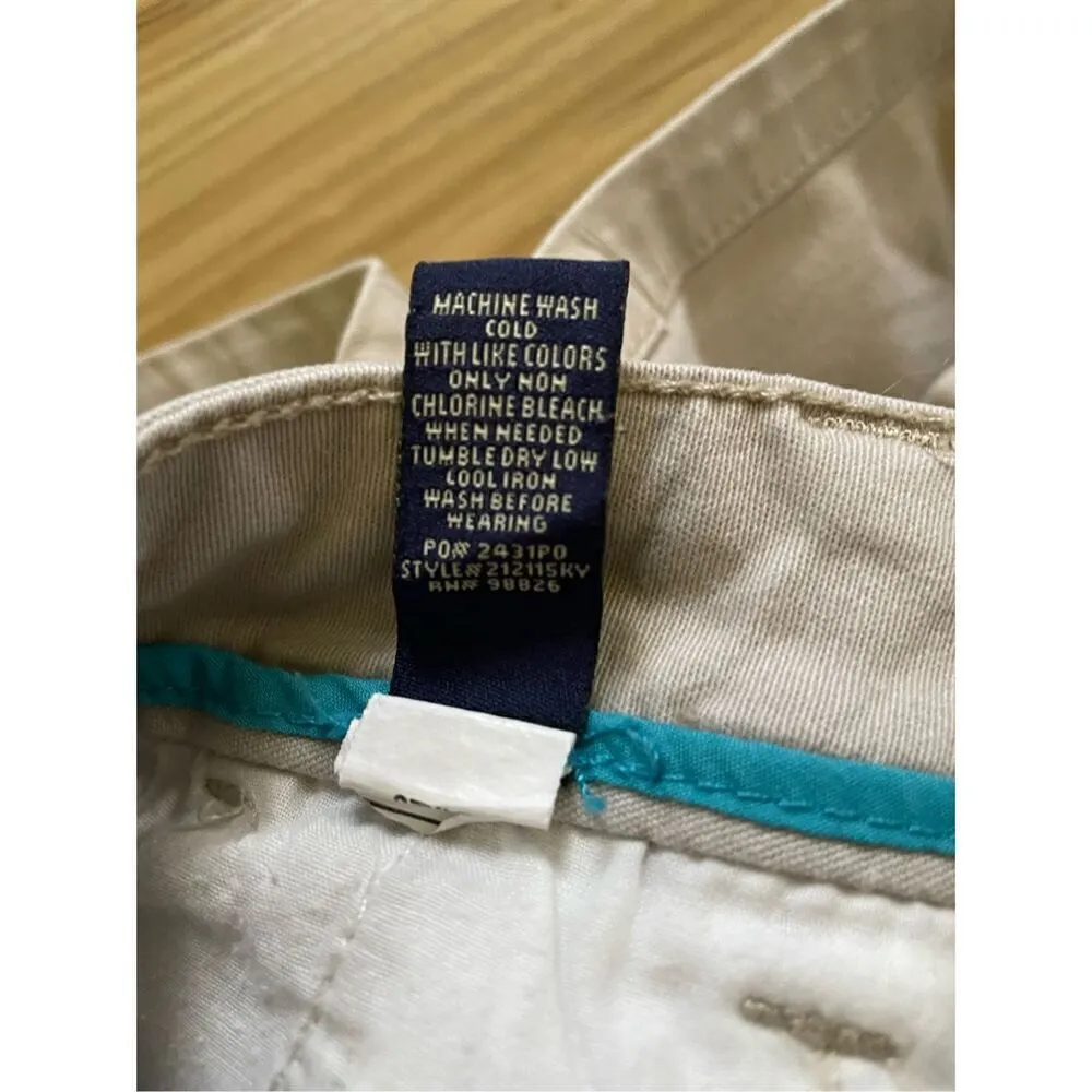 U.S. Polo ASSN Women’s  Stretch Cream Shorts Size  3/4 - Image 4