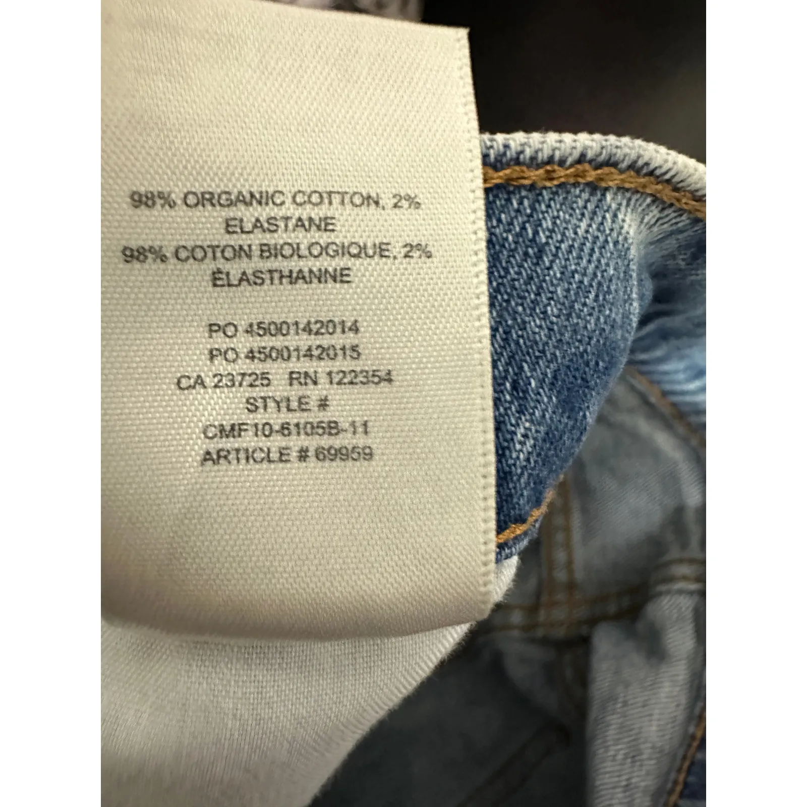 Denim Forum Womens The Arlo High Rise Straight Denim Jenas Size 24 Button Fly Blue - Image 8