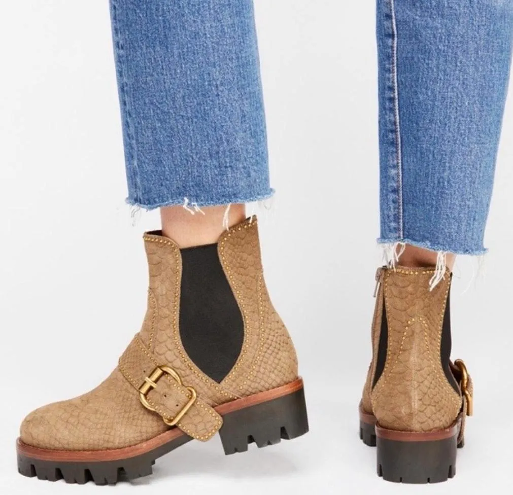 X Jeffrey Campbell City Vibes Snake Moto Boots - Image 3