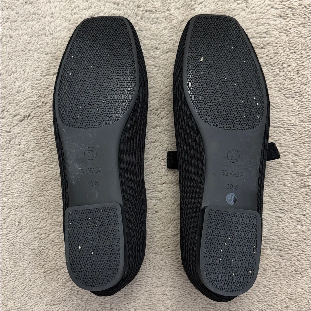 VIVAIA Square Toe Mary Jane 39.5 8 Wide Black - Image 6