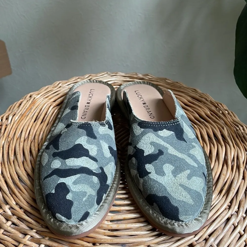 New Lucky Brand Arvy camo slip on suede loafers - Image 2