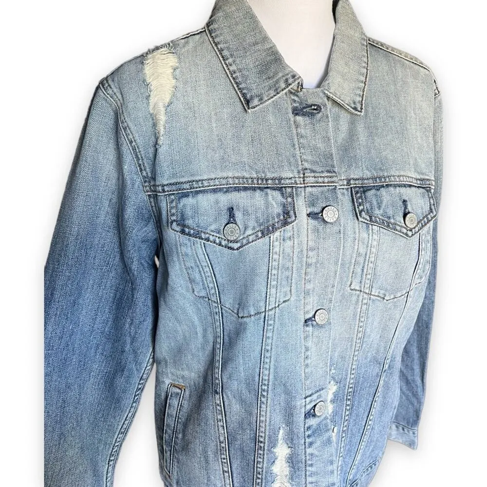NWT- Rails x Soul cycle Medium Vintage Denim Jacket W/ Soul Patch- Size Large - Image 6