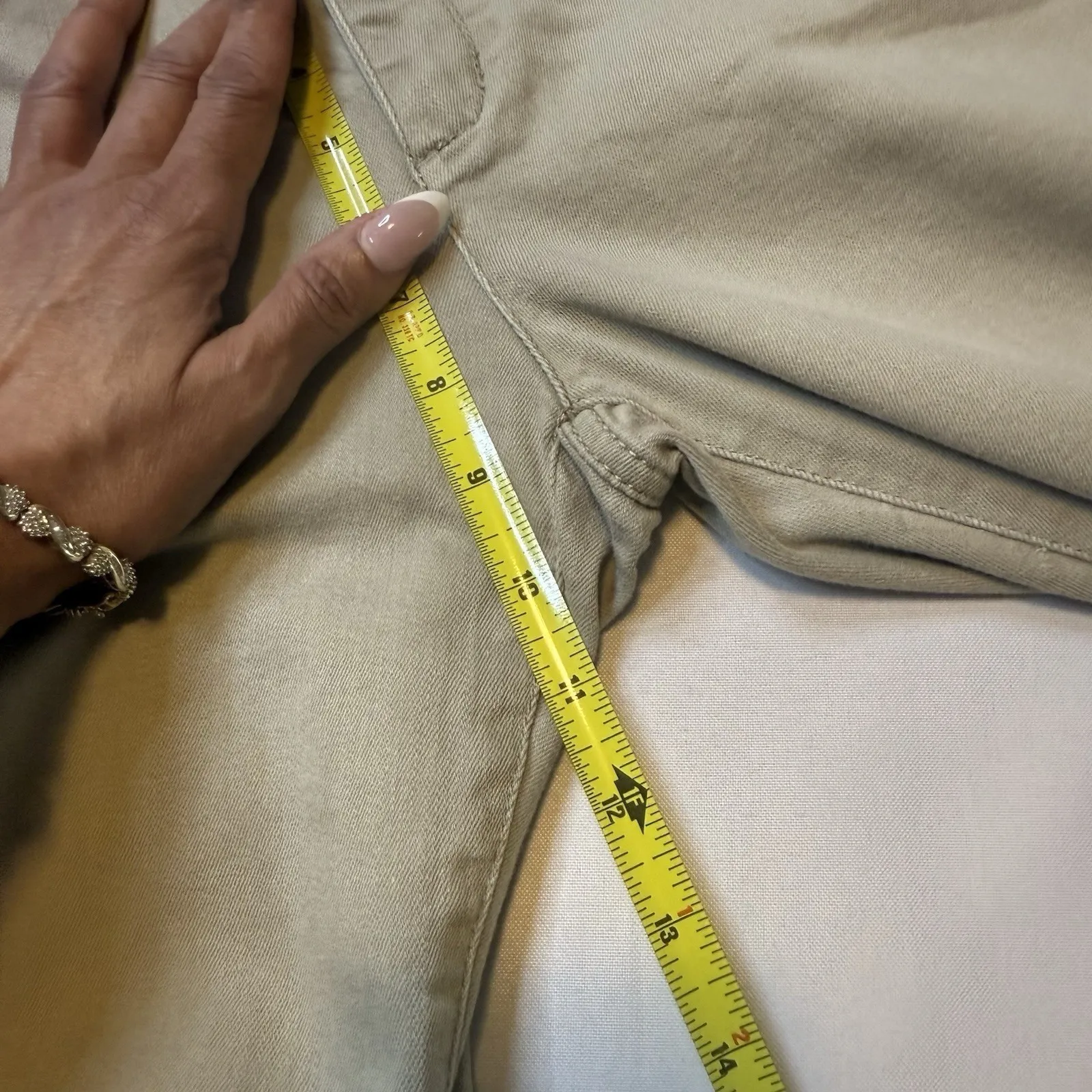 J Jill Jeans Women's 6P Tan Denim Slim Boyfriend Straight Leg Pockets Stretchy # - Image 10