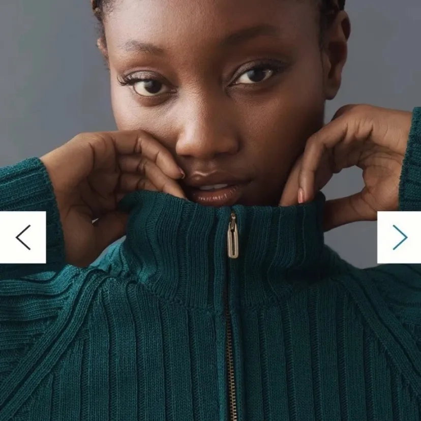 Pilcro Anthropologie Green Quarter Zip Sweater Dress Small S New NWT RARE HTF - Image 3