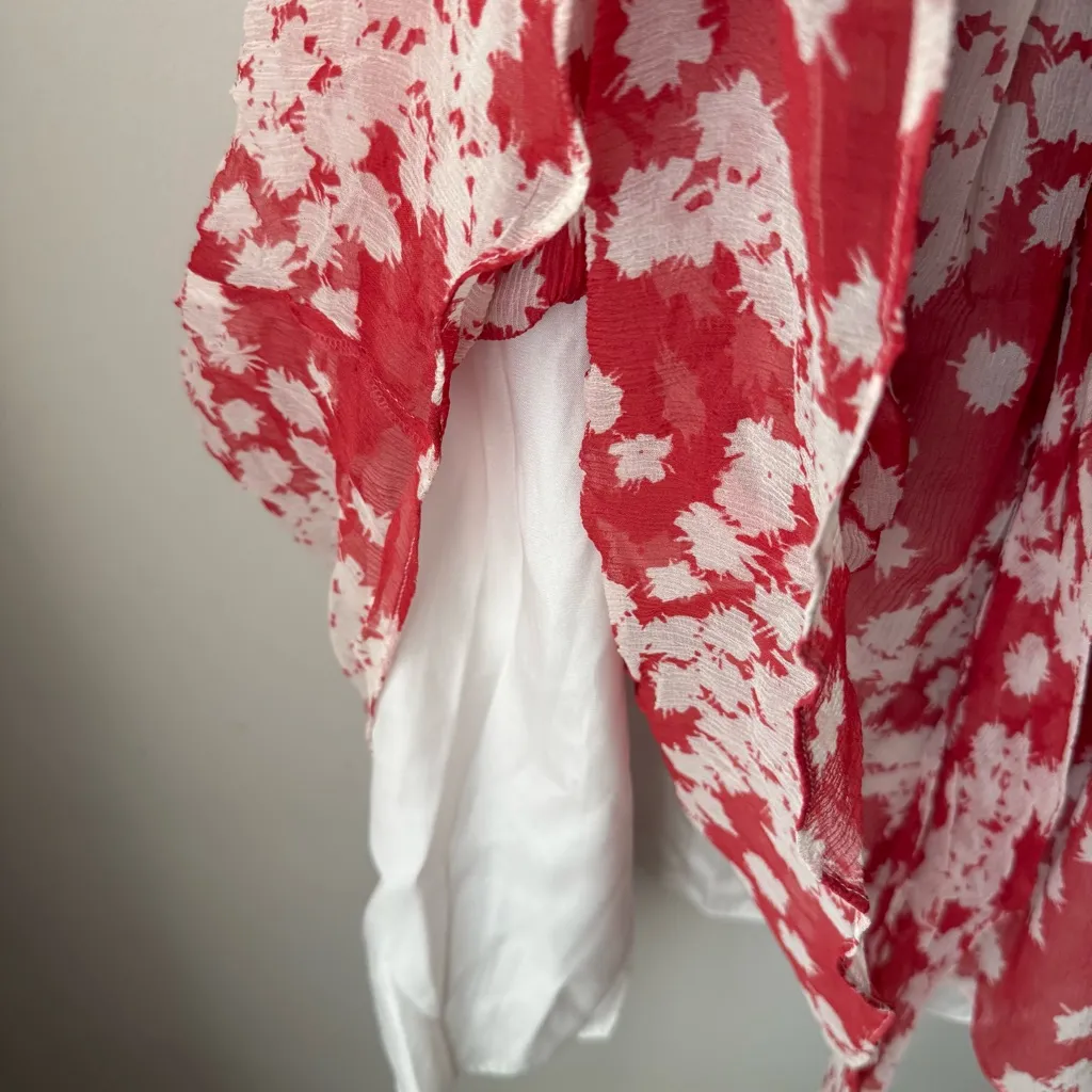 BCBGMAXAZRIA Woven Silk Ginger Floral Dress - Image 4