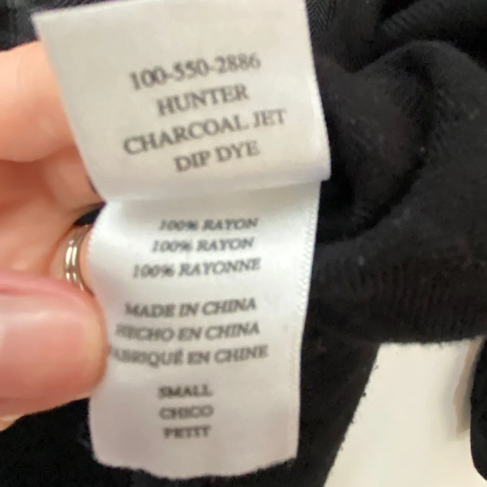 RAILS Hunter Charcoal Jet Dip Dye Plaid Button Down Shirt S Small Flannel Grunge - Image 11