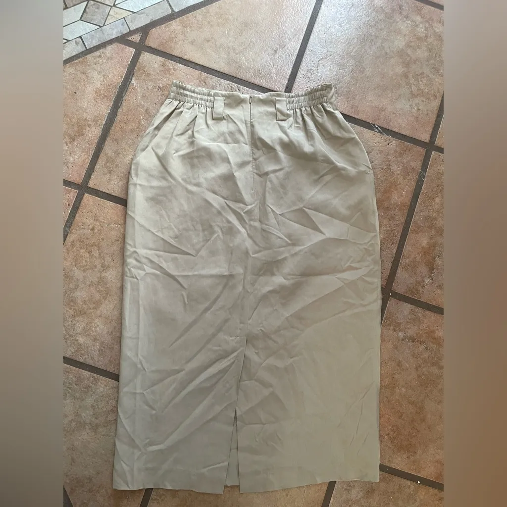 August Silk Cream Maxi Skirt - Image 2