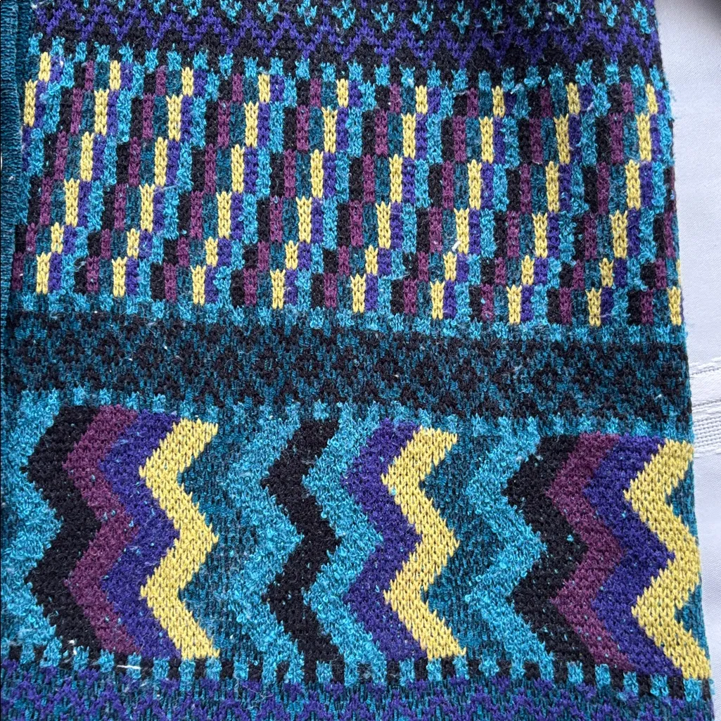 Chico's Multicolor Geometric Knit Cardigan Vintage 90s Southwest Bohemian Sz L - Image 10