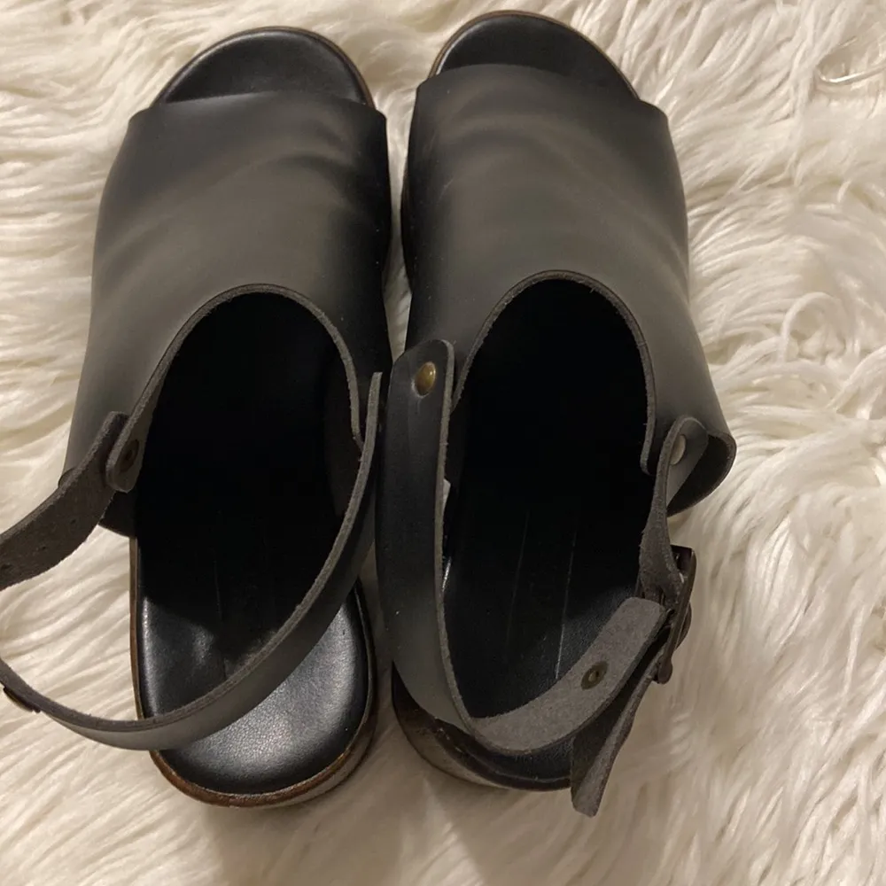 TOPSHOP shoes sandals black in excellent condition made in Italy real leather - Image 2
